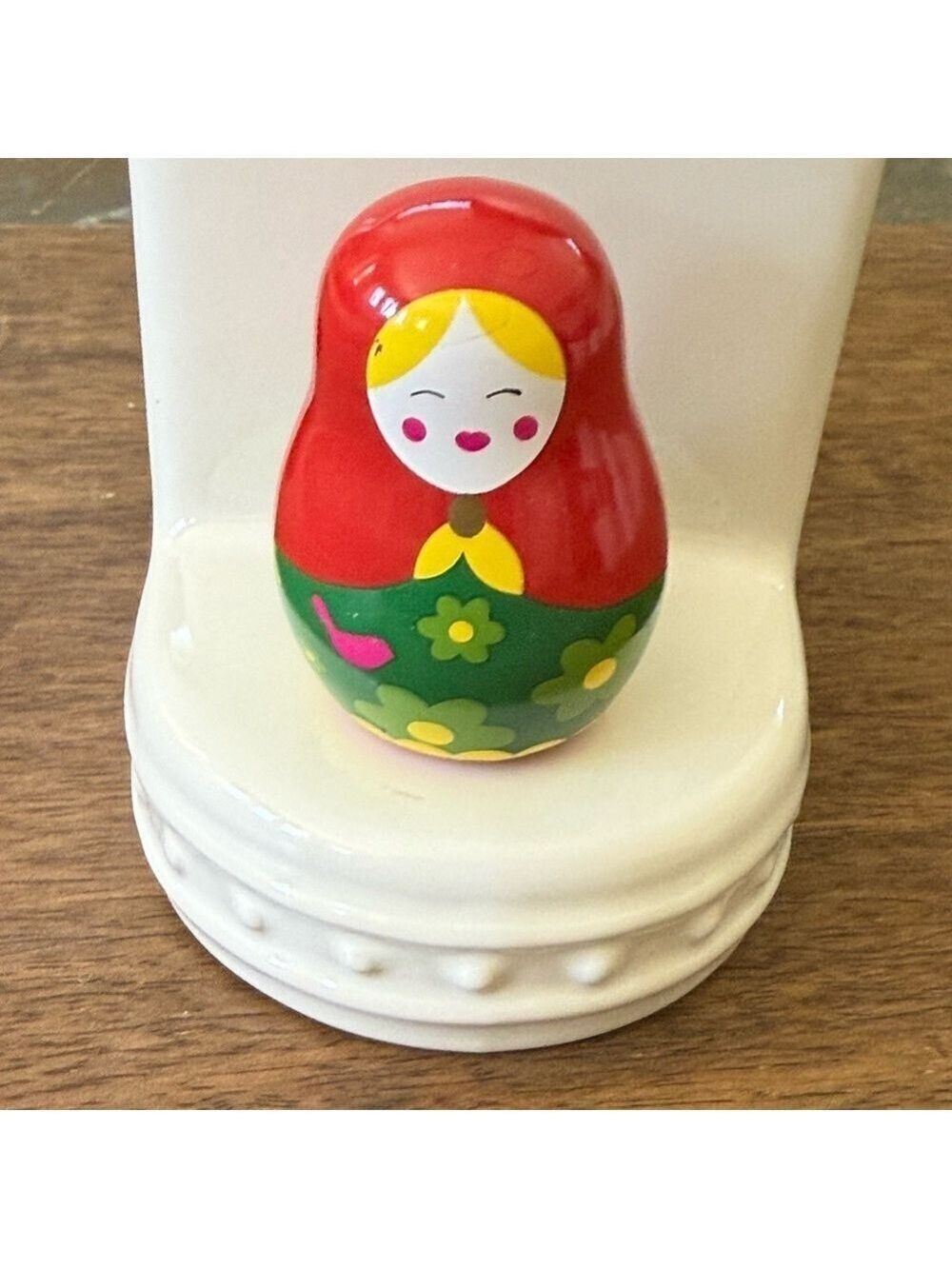 Nora Fleming Red and Green Matryoshka Accent mini. Great for Mother’s Day,
